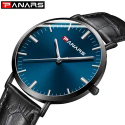 PANARS кварцевые часы с кожаным ремешком для мужчин Nordic стиль дизайн часы модные водонепроницаемые женские часы s часы Топ Роскошные