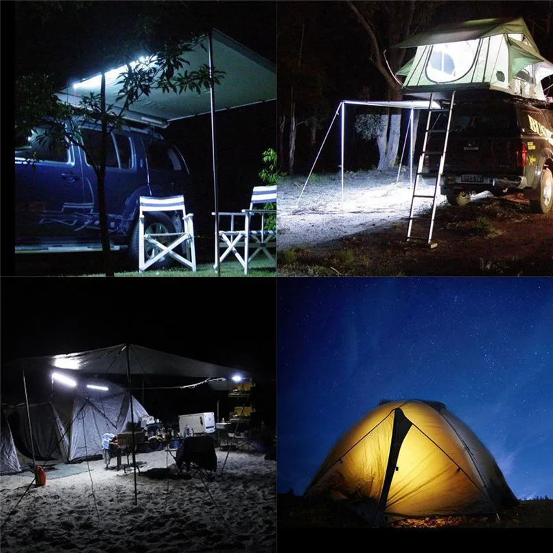 LED Strip mini lamp 4X12V Waterproof Cool White 5630 Led Strip Lights Bars For Car Camping Boat decoration #4P26 (14)