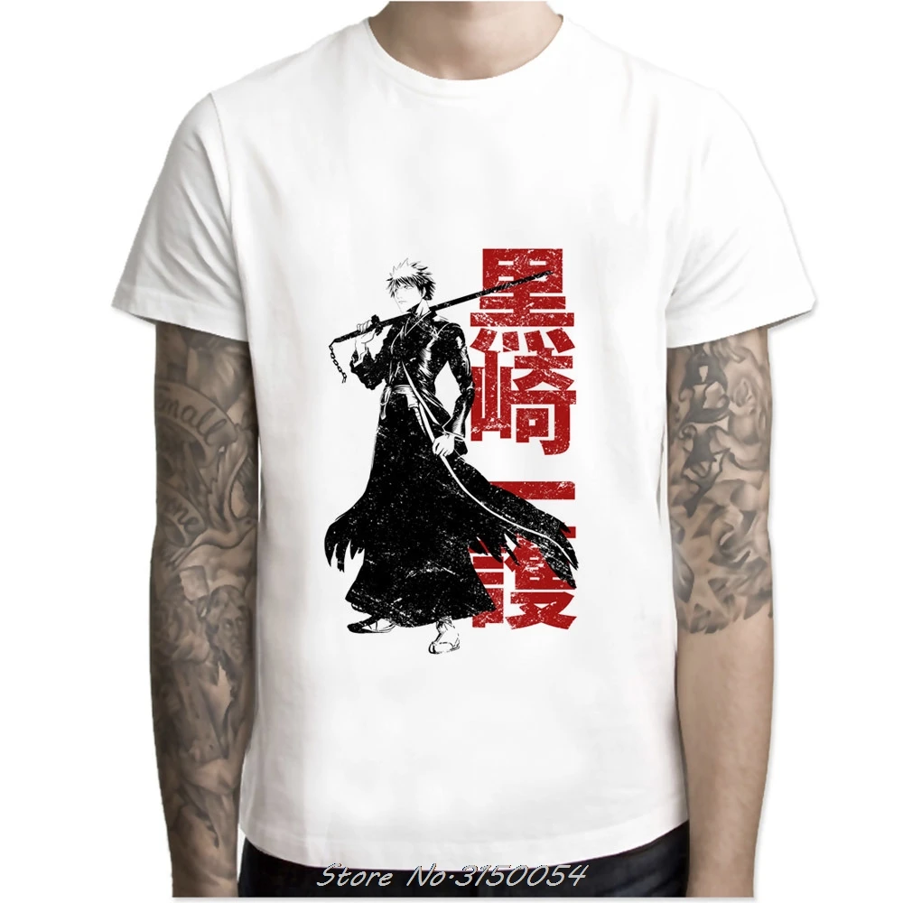 Футболка Bleach Soul Reaper Мужская в стиле хип-хоп модная футболка классная рубашка с