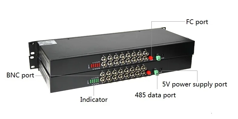 16 Порты и разъёмы видео AHD TVI CVI Универсальный Поддержка более оптический передатчик и приемник 1 данных RS-485 видео конвертер волокна 1 пара
