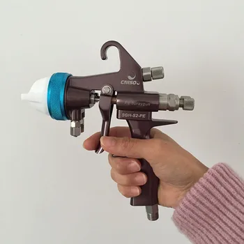 Buy SAT1202 Mirror Chrome Spray Paint High Pressure Air Spray Paint Gun Furniture Paint Sprayers Double Nozzle Spray Paint Tools