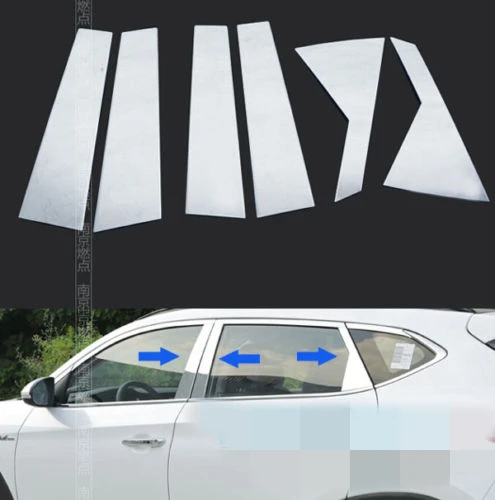 

FIT FOR 2016 HYUNDAI TUCSON WINDOW CHROME PILLAR POST COVER TRIM MOLDING GARNISH