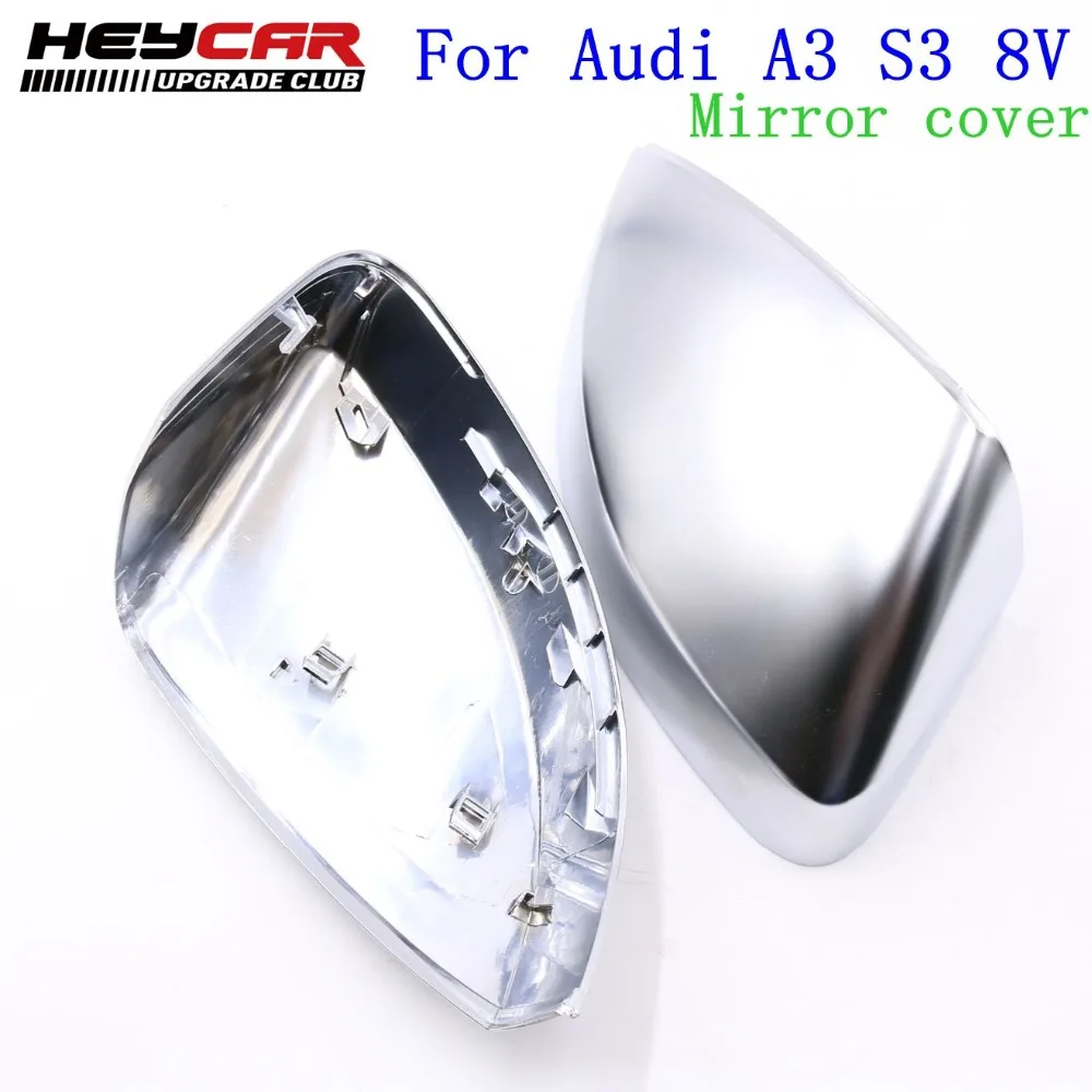 For Audi A3 S3 8v Matt Silver Chrome Aluminum Satin Finish Mirror Case