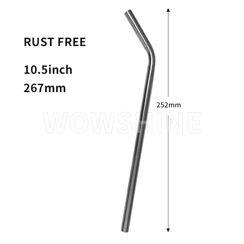 Не ржавеет, 304 нержавеющая сталь(50 соломинок+ 50 кистей) в наборе/Размер соломы = 6*267 мм изгиб