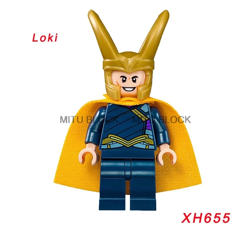 

Xh655 Single Sale Legoing Super Heroes Avengers Loki Hulk Thor Volstagg Building Blocks Bricks Children Christmas Gift Toys
