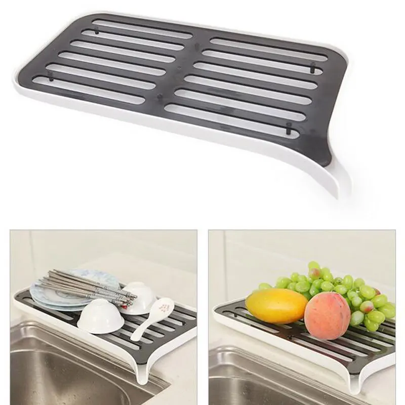 Drain Rack Plastic Dish Drainer Dryer Tray Large Sink Drying Rack Worktop Kitchen Organizer drying Rack For Dishes Fruit