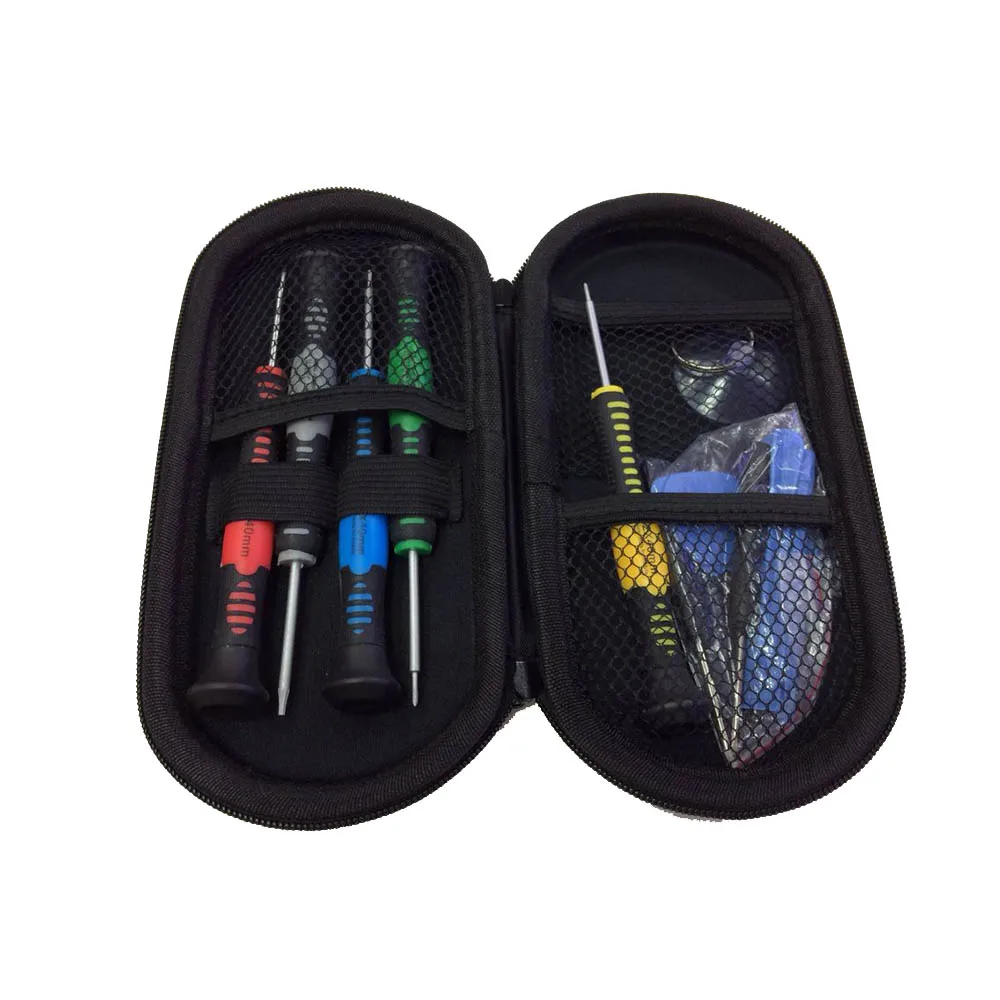 

12 in 1 mobile Tools Screwdrivers Set Kit screw driver for iphone 6 6s 5s for Nokia/Motorola/Samsung with portable Leather case