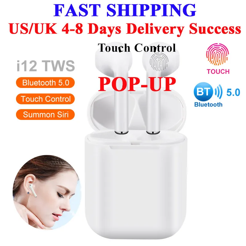 

AMTERBEST I12 TWS Touch Control Mini Wireless Bluetooth 5.0 Earphones Stereo Headset Pk I10 I11 Tws for IOS Smart Phone Xiaomi