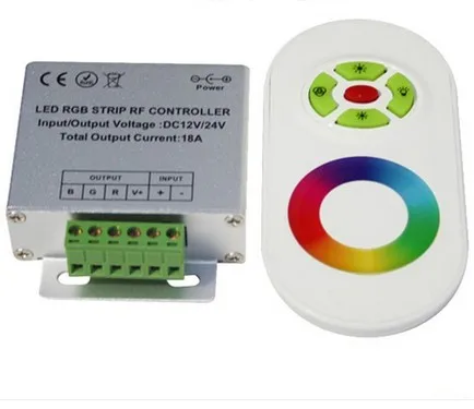 cheap Magic Dream Color RGB LED Controller,DC12,24V 5 Keys Aluminum shell RF Touch RGB controller for led strips,wall lights
