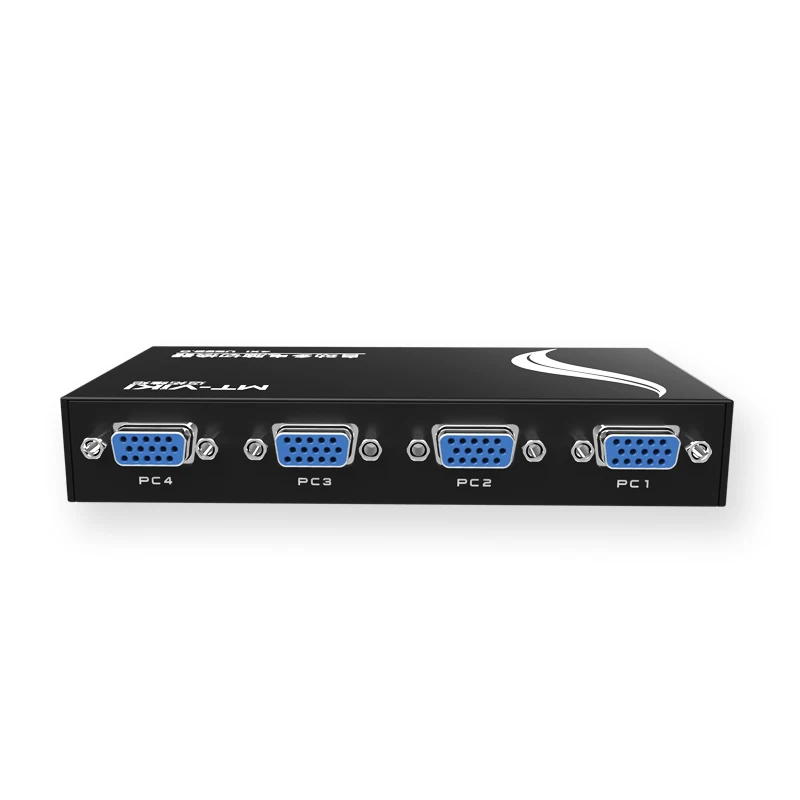 MT-Lamoda 4 Порты и разъёмы Авто VGA USB KVM SWITCH клавиш выберите с оригинальной Кабели металлический корпус Высокая Разрешение PC управлять mt-471uk-l