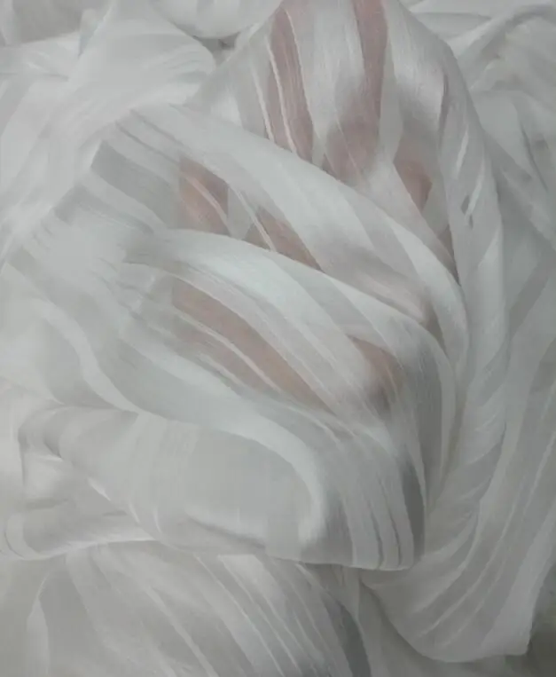 Шифон креп шелковистые полоски тонкий Белоснежка мягкий дышащий DIY платье Блузка ткань 100 см* 150 см