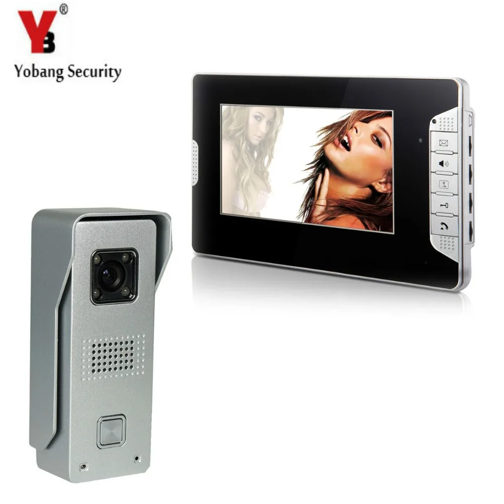 

YobangSecurity 7" TFT Color LCD Display Video Door Phone Visual Intercom Doorbell 1-camera 1-monitor Hands Free IR Night Vision