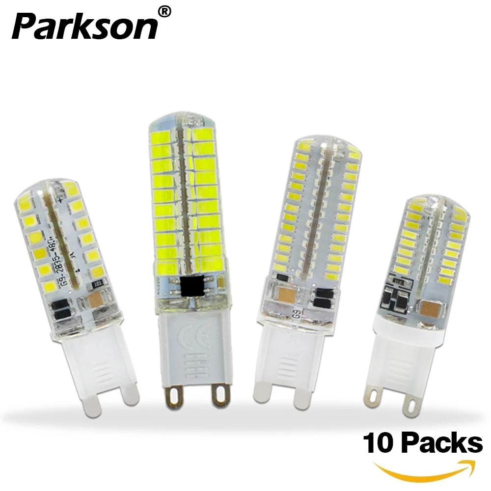 

10pcs/lot LED G9 Lamp AC 220V G9 LED Bulb SMD2835 3014 48 64 104LEDs Lampada LED Light Bulb 360 degrees Replace Chandelier Light