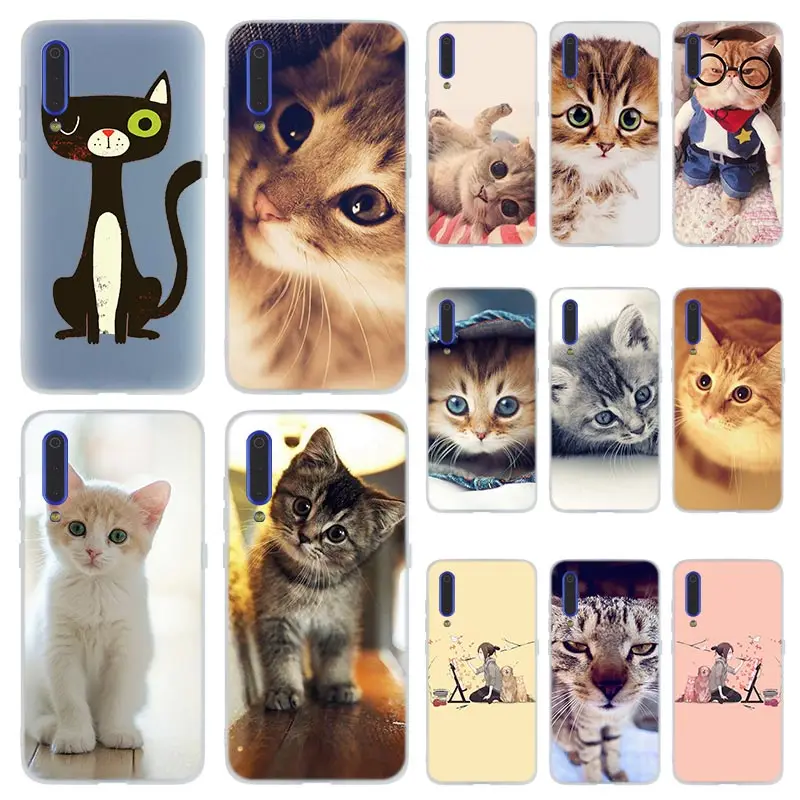 Phone Case For Xiaomi MI 12 11 10 9 8 A2 A3 Lite Se CC9 9t Pro 6 6X Mi11 Ultra cute cat | Мобильные телефоны и аксессуары
