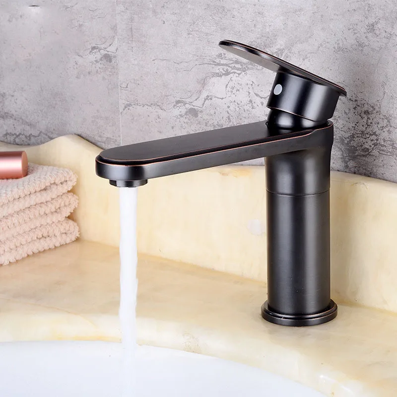 

Black archaize hotel bathroom toilet stage basin faucet Rotate to bathroom faucet 360 degree single hole deck mounted