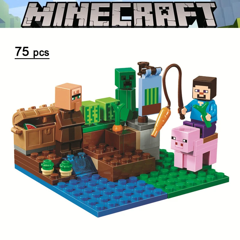 Bela 18 New 75pcs Minecraft The Melon Farm Building Blocks Bricks Toys Gifts For Children Compatible Legoe Giftssle Blocks Aliexpress