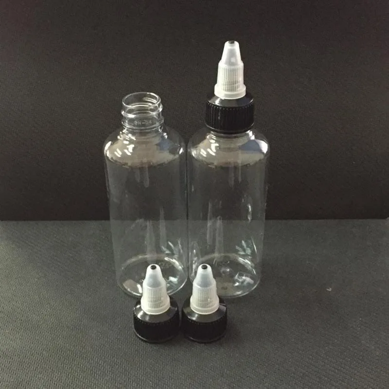 50pcs Empty Twist off Cap Bottle 30ml 60ml 100ml 120ml PET Dropper Bottles With Twist off Cap For E Liquid vape juice