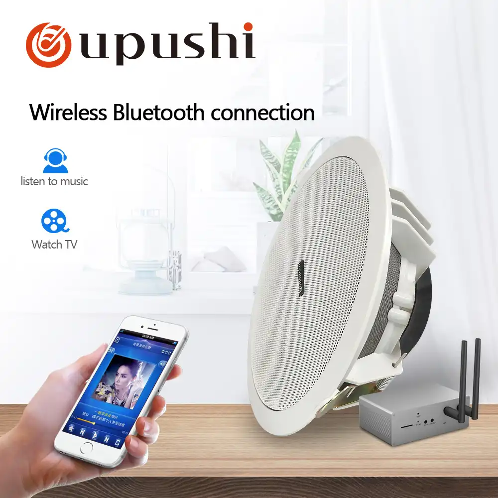 Wireless Ceiling Speakers Wifi 6 5 Inch Bluetooth Loudspeakers Oupushi Wifi Home Music System Best In Wall Speakers For Surround