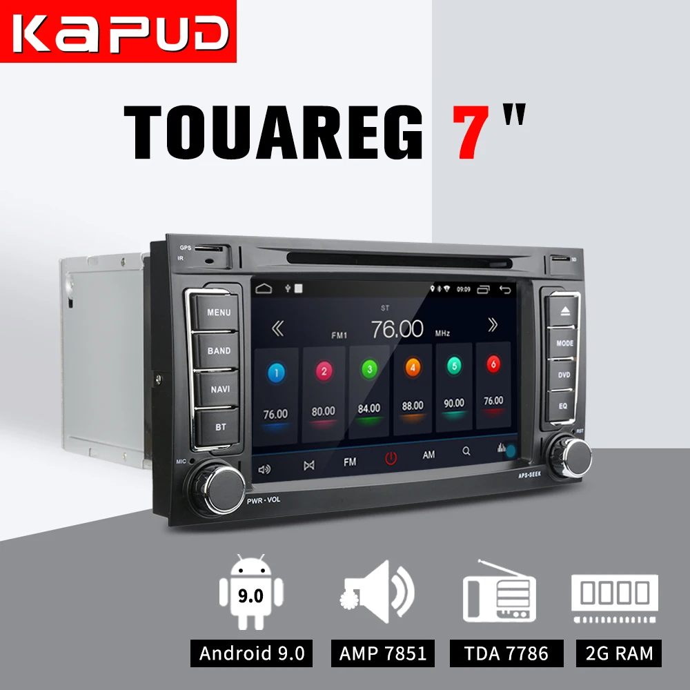 Sale Kapud Car DVD Player with Buttons Touch Screen Stereo GPS Navi For Volkswagen Touarg with BT/MIC/DAB/OBD/Mirror Link 3