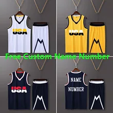 Мужские и детские баскетбольные майки США, комплект, Униформа, Молодежные баскетбольные комплекты для колледжа США, спортивные костюмы на заказ, спортивные комплекты Джерси