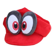 Juego Super Mario Odyssey sombrero adulto niños Anime Cosplay gorras Super Mario Bros peluche muñecas fiesta de Halloween Accesorios