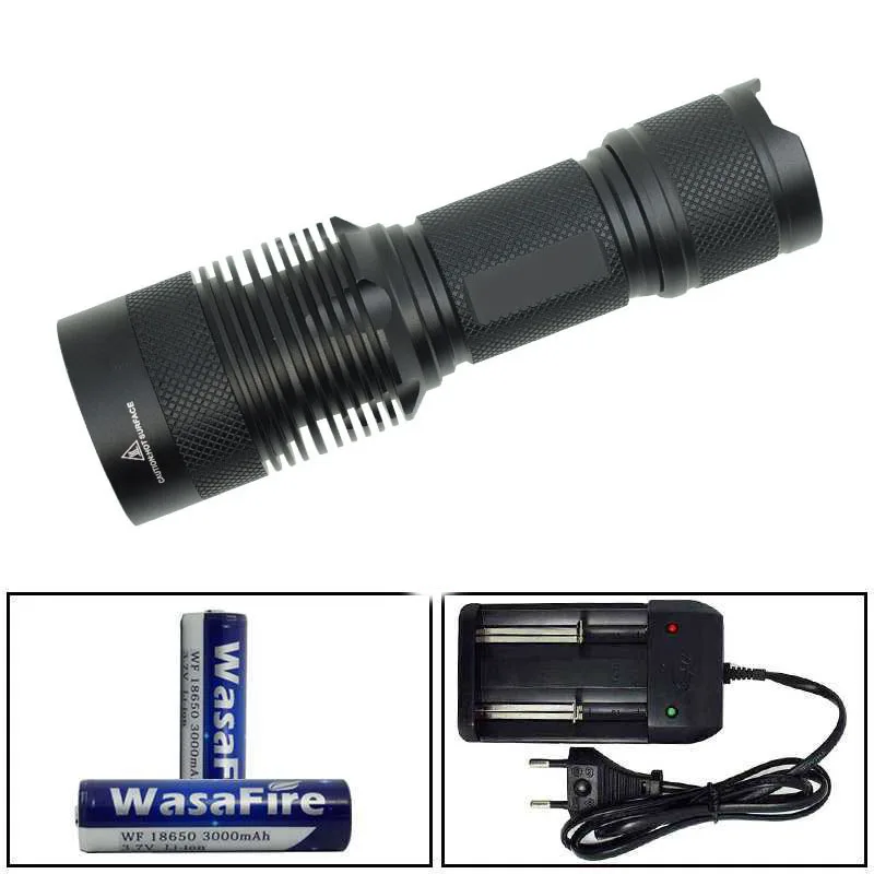 

Outdoor Camping Torchlight 18650 LED Flashlight XH P50 LED Torch Bicycle Light With 18650 Battery + Charger For Hunting Fishing