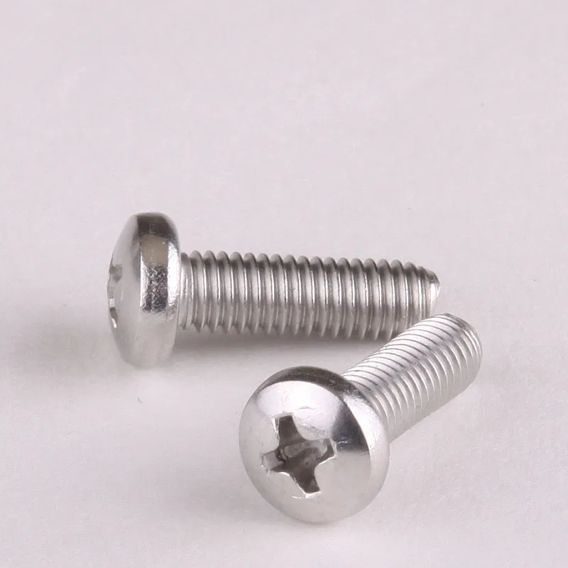 

50PCS 304 Stainless Steel Phillips Head Machine Screw / Phillips Pan Head Screws M2 *16 GB818