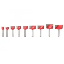 9 шт. 6 хвостовик, для деревообработки гравировальная фреза для контурной обработки режущий инструмент Аксессуары высокая точность