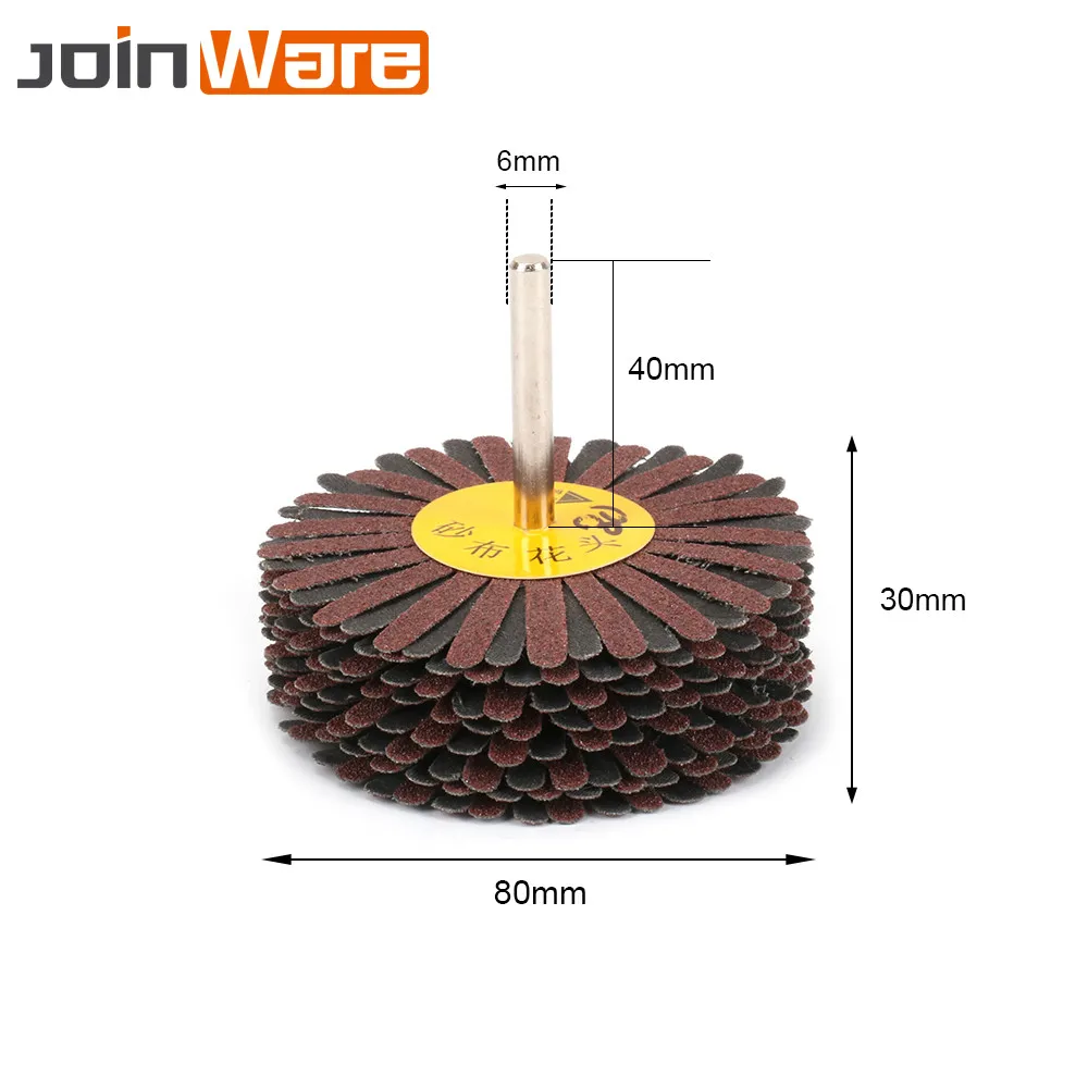 80 мм Наждачная ткань шлифовальный круг Полировка шлифовальный для роторных инструментов 30 мм Толщина 6 мм Диаметр хвостовика 40 мм длина хвостовика 80~ 600