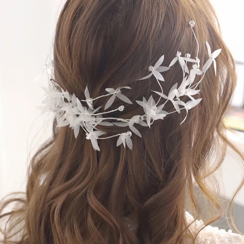 

Bridal Hair Ornaments Flower Hairwear Hair Pin Clips Wedding Accessories for Women Girl Headpiece Headdress Head Decoration