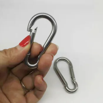 

4pcs M8 Stainless Steel 304 Carabiner Carbine Snap Hook Key-Lock 304
