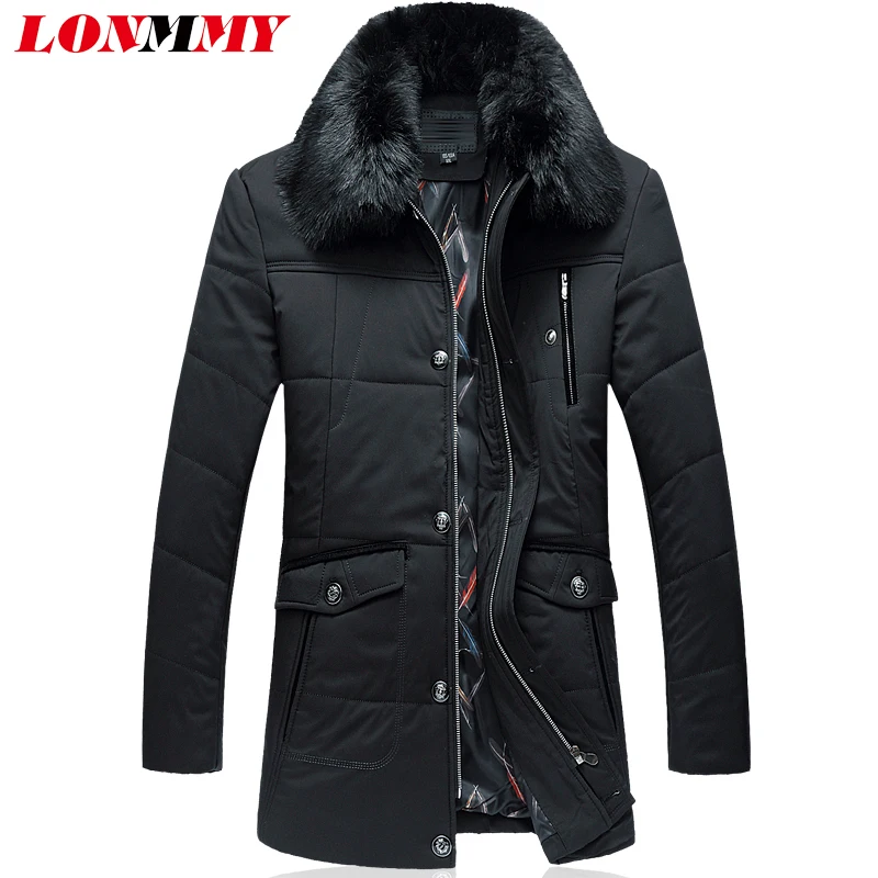 LONMMY 4XL Causal parka men coats Velvet thickening Slim fashion Fur collar jacket men Winter jackets mens windbreaker 2018 New LONMMY 4XL Causal parka men coats Velvet thickening Slim fashion Fur collar jacket men Winter jackets mens windbreaker 2018 New