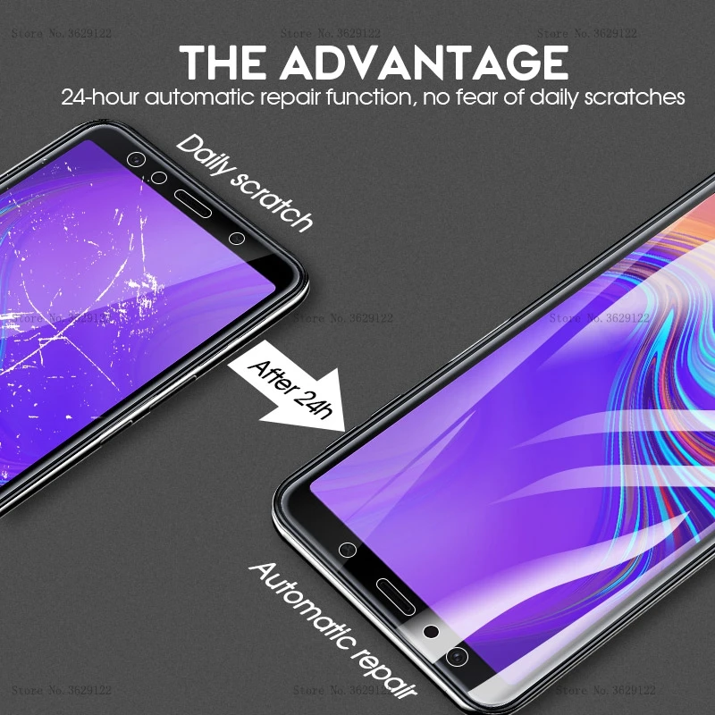 Защитная пленка Гидрогелевая для Samsung Galaxy A7 A9 A6 A8 Plus 2018 Star Lite не стекло|Защитные