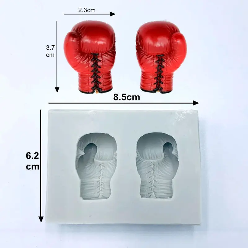 Силиконовая форма боксерская перчатка силиконовая форма для сахарного ремесла помадка для украшения торта Форма для животных инструмент для выпечки DIY - Цвет: half110g