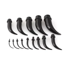 2 шт акриловая пробка тоннель перцы ушные стержни супы Спайк Козелок Уха ювелирные изделия с расширителем для тела Пирсинг тоннели ушной Рог расширение ушей