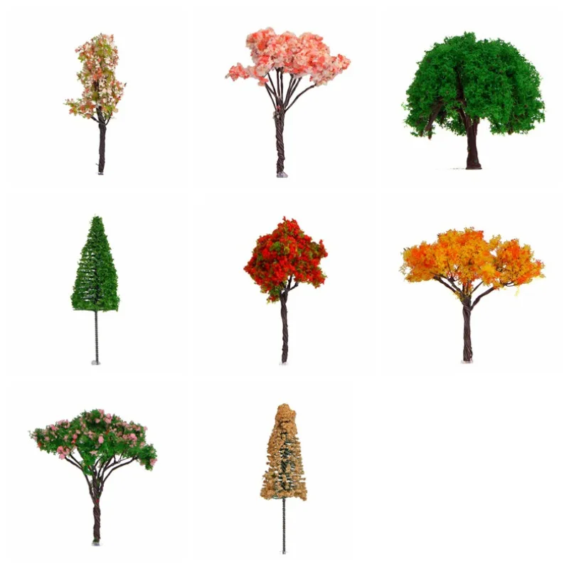 Mini Maple Tree Micro Landscape Decor Miniature Plant for Your Dollhouse Red