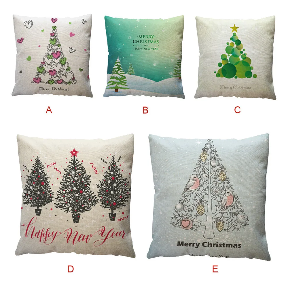 

Pillowcases Christmas Home Decoration Office Sofa Geometric Design Cushion Cover Square Housse de Coussin Throw Pillow Case