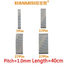FFC/FPC плоский гибкий ленточный кабель 7Pin 17Pin 27Pin 37Pin та же Сторона 1,0 мм Шаг AWM VW-1 20624 20798 80C 60 в длина 40 см 5 шт