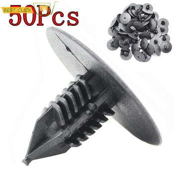 50Pcs 10mm For Toyota VW Renault Plastic Rivets Fasteners Door Fender Bumper Cover Push Pin Clips Clip 1