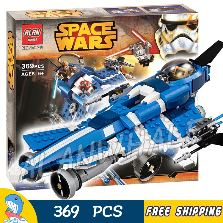 

369pcs Space Wars Anakins Custom Jedi Starfighter Astromech 10375 Figure Building Blocks Children Toys Compatible With LegoING