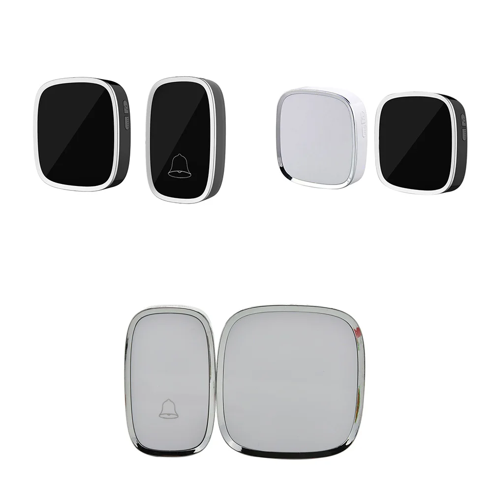 

1 2 Colors Top Quality IP44 Waterproof 120m Wireless Doorbell With 32 Chimes Home Smart Alarm Push Button USA Plug Door Bell