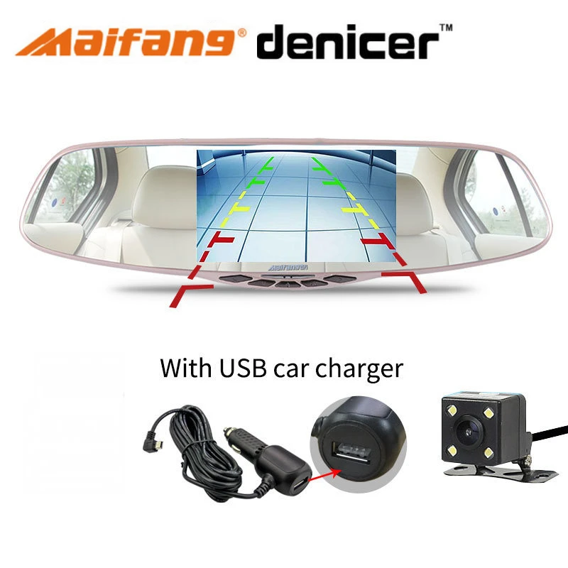 5 &quotДвойная камера зеркало заднего вида FHD 1080P 30Fps 170 градусов Dash G сенсор