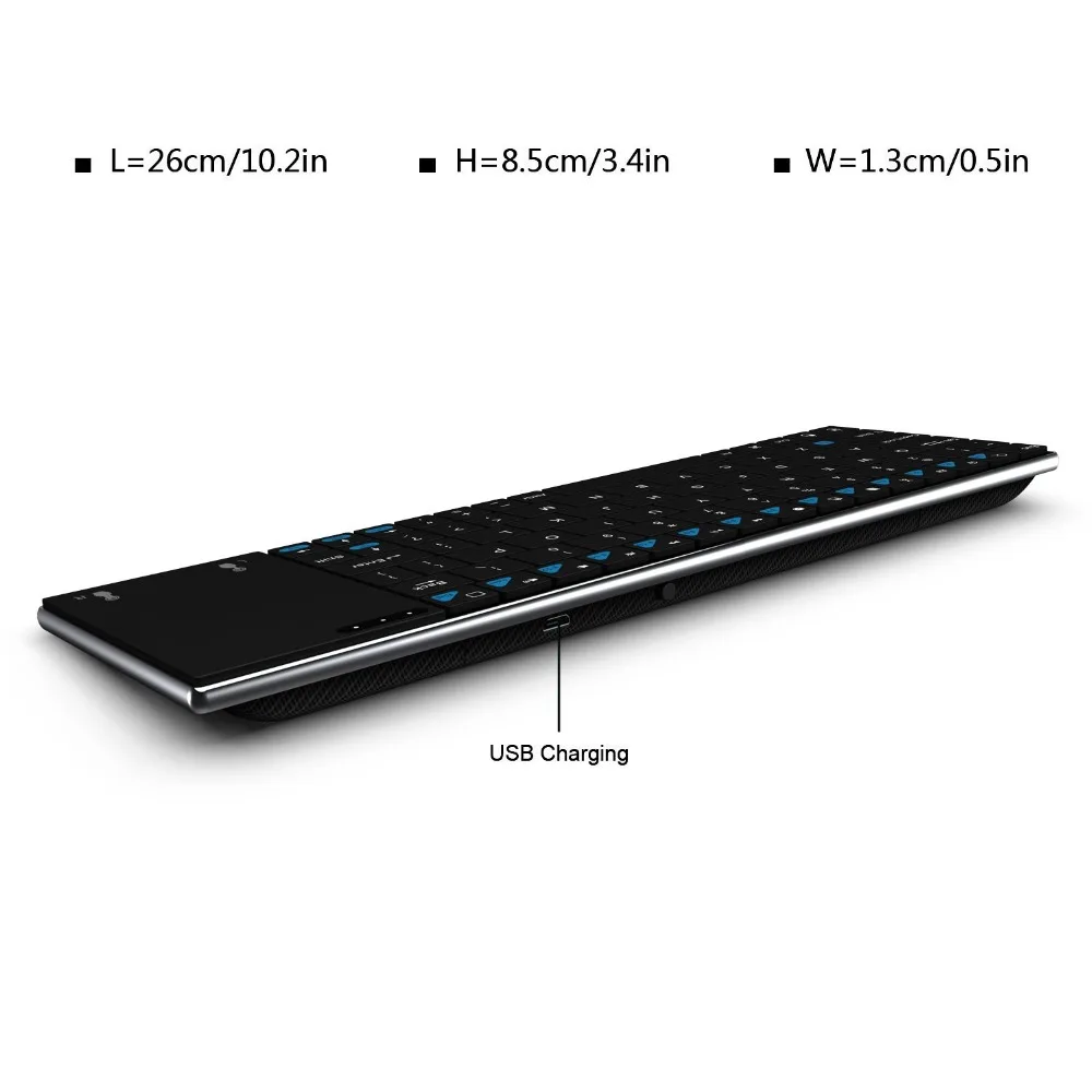  French (AZERTY) Rii mini K12+/i12+ Wireless Keyboard and K12+BT Bluetooth Keyboard with Touchpad mo