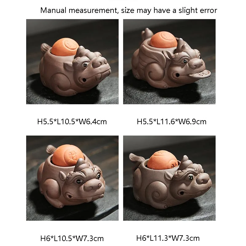 Фиолетовая глина yixing спрей воды чай ПЭТ ручной работы благоприятный Pi Xiu животное Zisha украшения офиса чай церемонии аксессуары Подарки