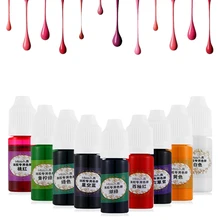 10 мл цветной жидкий полимерный пигментный краситель УФ-Смола Кристалл эпоксидная смола Сделай Сам Изготовление ювелирных изделий Аксессуары 24 цвета Прямая поставка