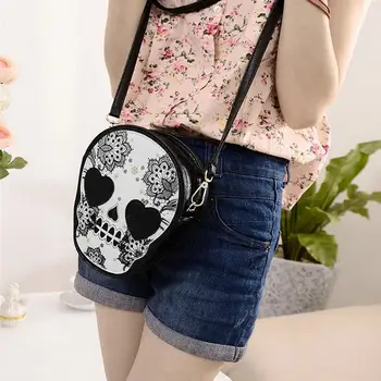

Women Mini Bag Messenger Bags Punk Skull Crossbody Bags For Girl Casual Ladies Small Shoulder Bag 2018 Female Bolsas Femininas