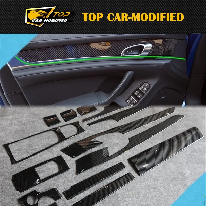 Us 220 0 Free Shipping 14pcs Set Car Interior Accessories For Porsche Panamera Accessories Door Inside Decoration Trims In Interior Mouldings From