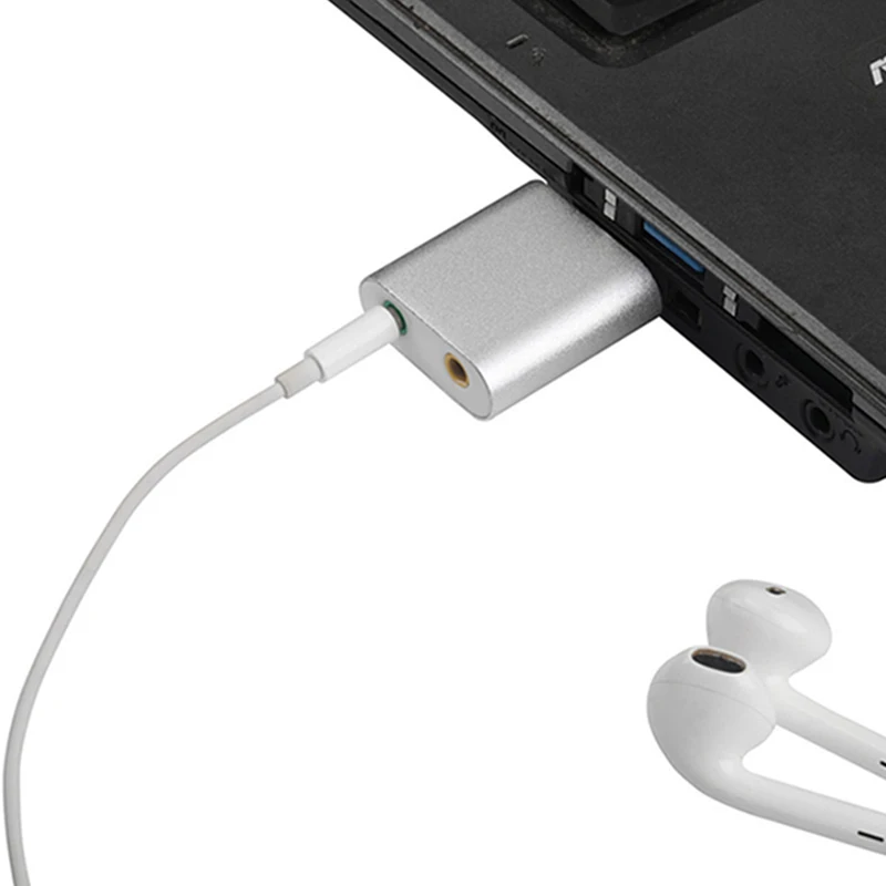 USB звуковая карта Virtual 7 1 внешняя 3D стерео к разъему 3 5 мм наушники микрофон