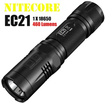 

2014 New Nitecore EC21 LED Flashlight CREE XP-G2 (R5) LED 460 Lumens 194 Meters Distance Torch Power by 18650 or CR123 Battery