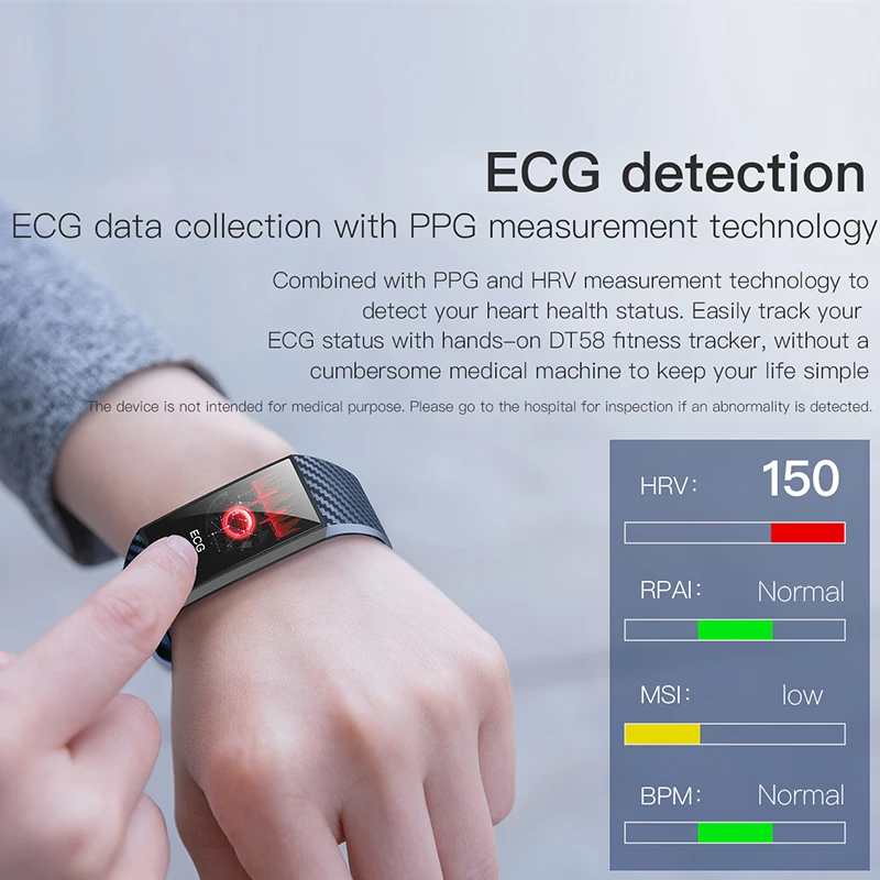 Smart Band ECG PPG Sport Smart Watch IP68 Waterproof Heart Rate Monitor Blood Pressure Watch Sport Wristband